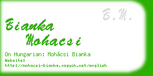 bianka mohacsi business card